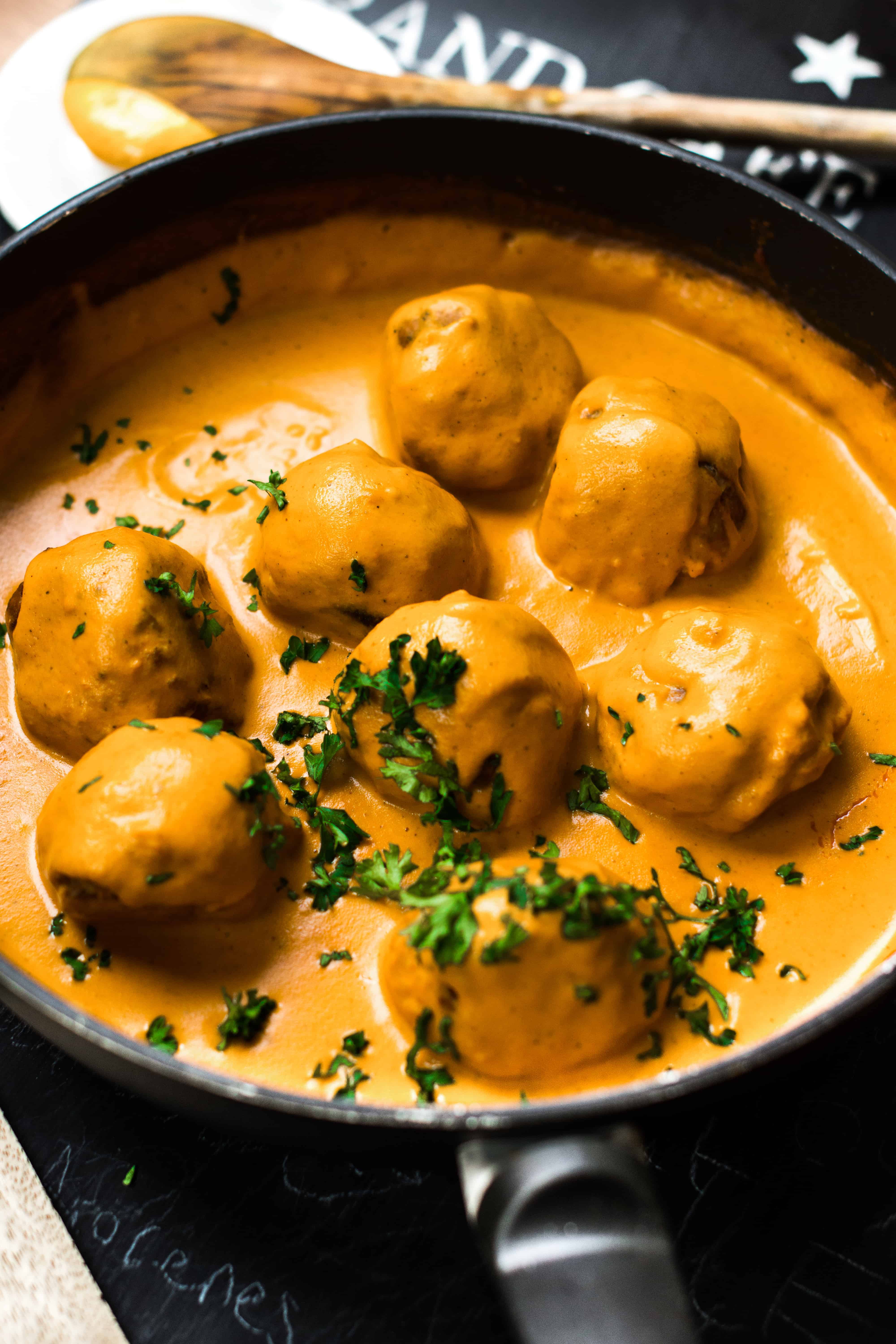 tofu meatballs with turmeric sauce