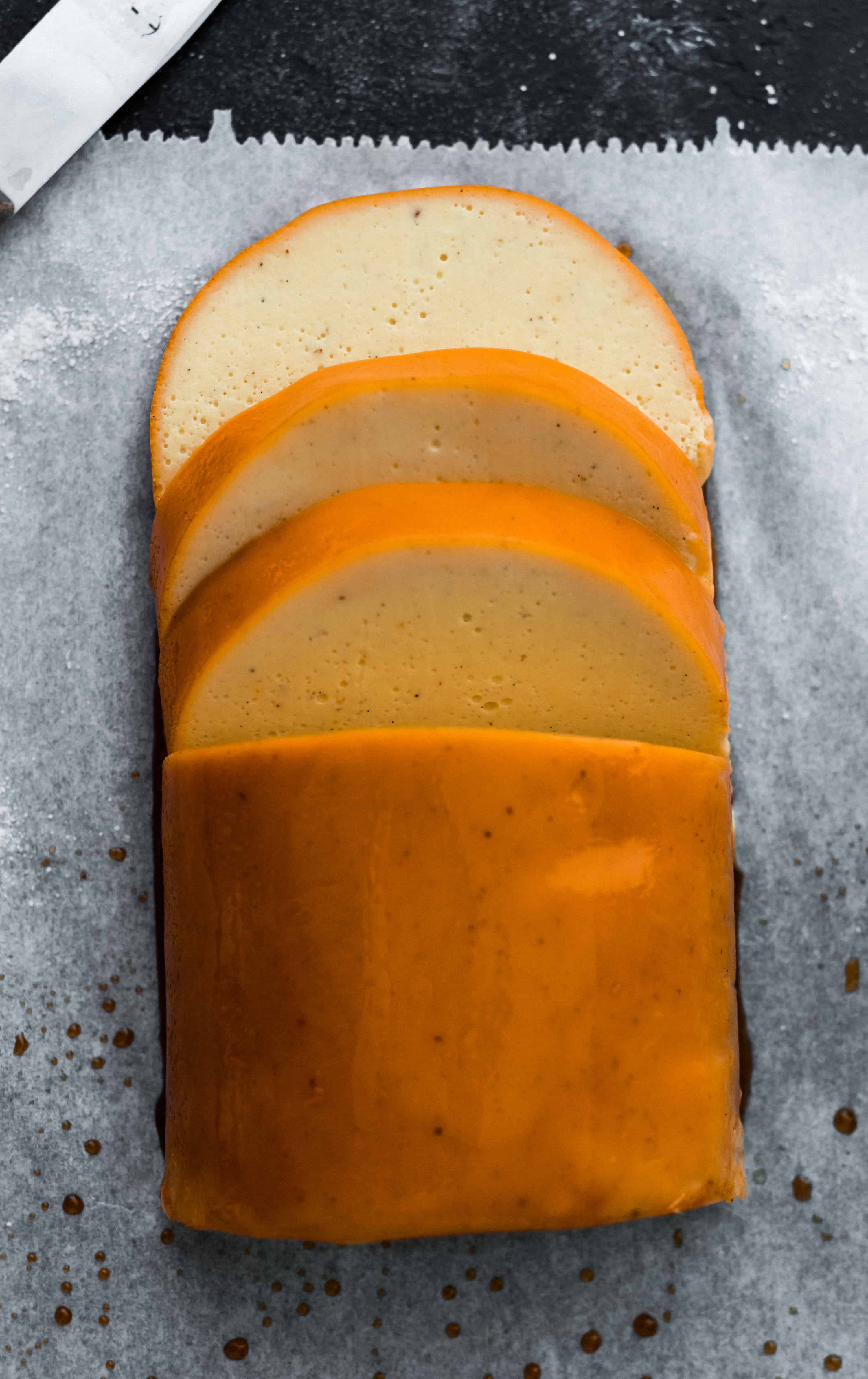 Vegan Flan sliced