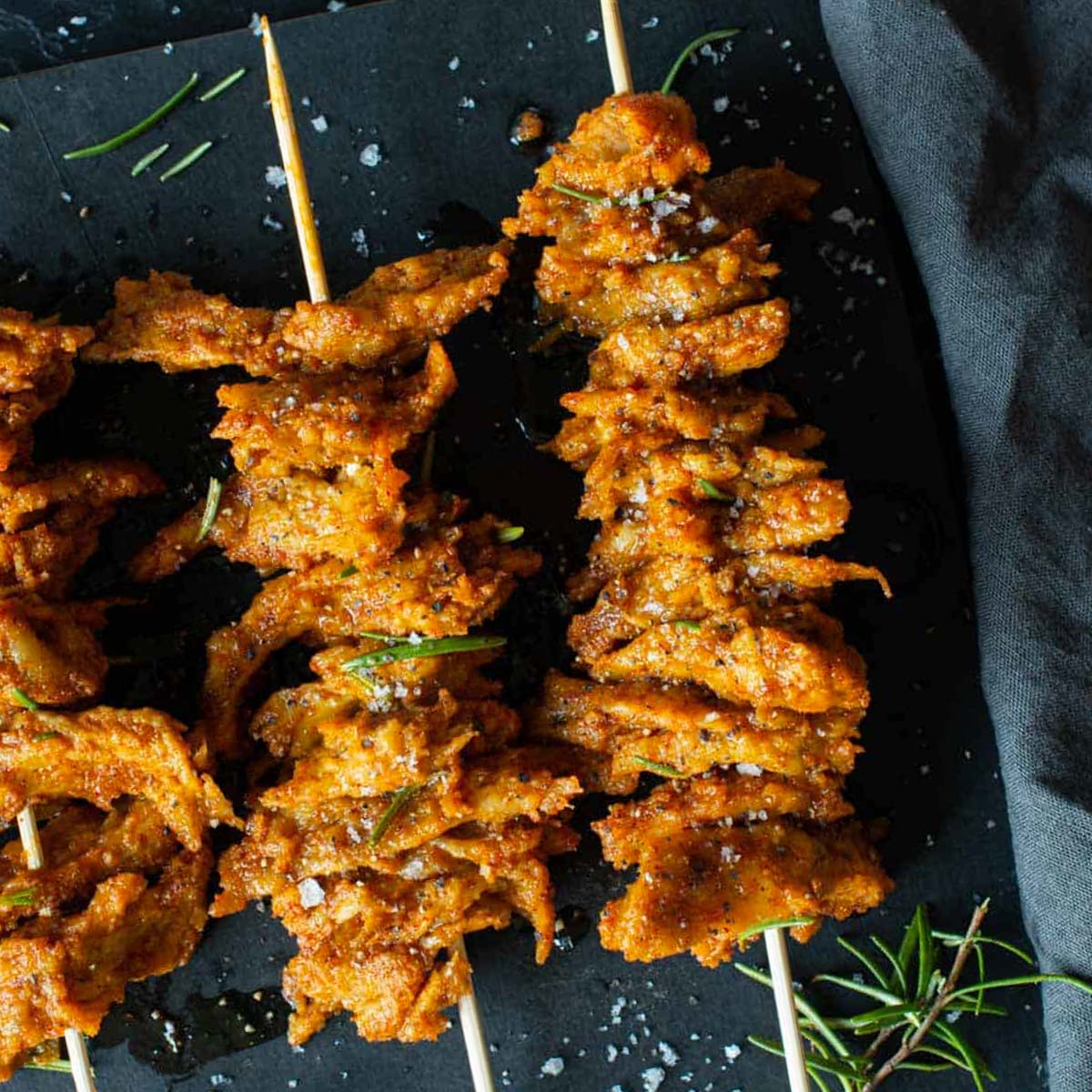 Vegane Seitan-Spiesse