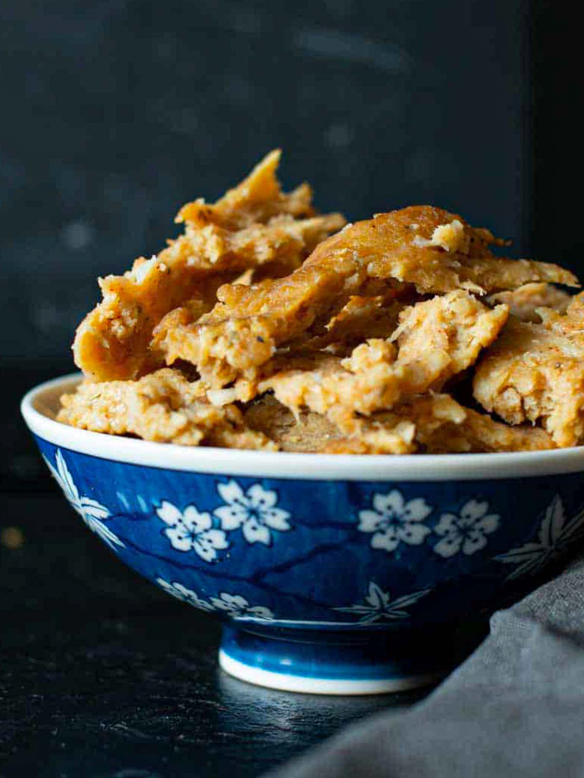 this image shows seitan chunks ready to be used for a recipe.