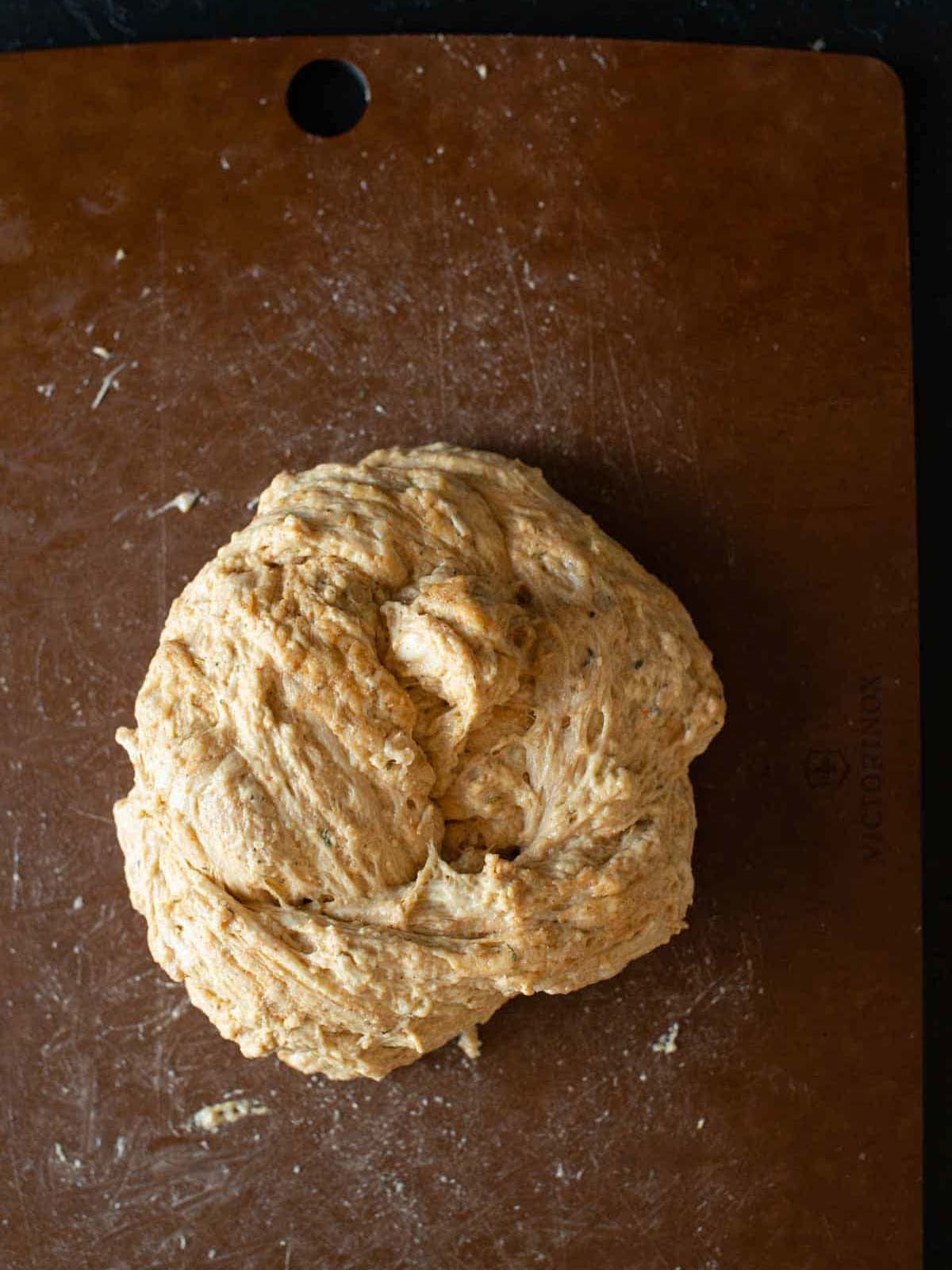 This image shows the seventh step to make seitan.