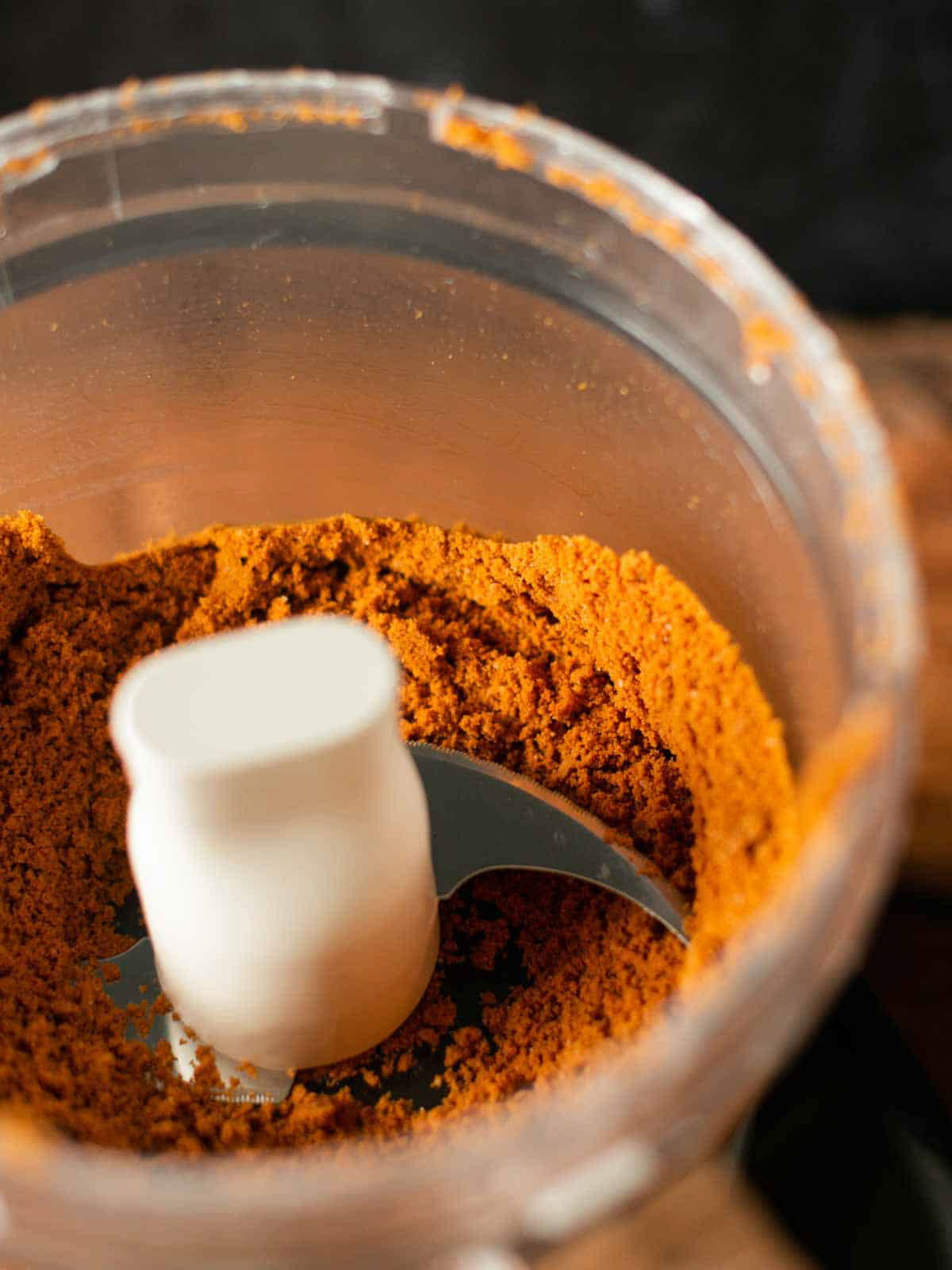 lotus biscuits ground finely into a food processor