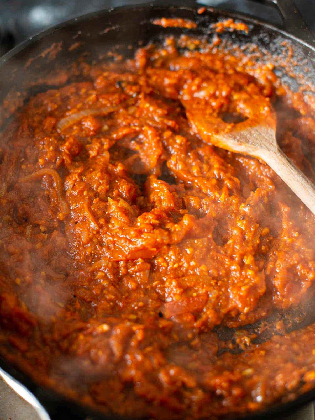 the image shows the tomato sauce.