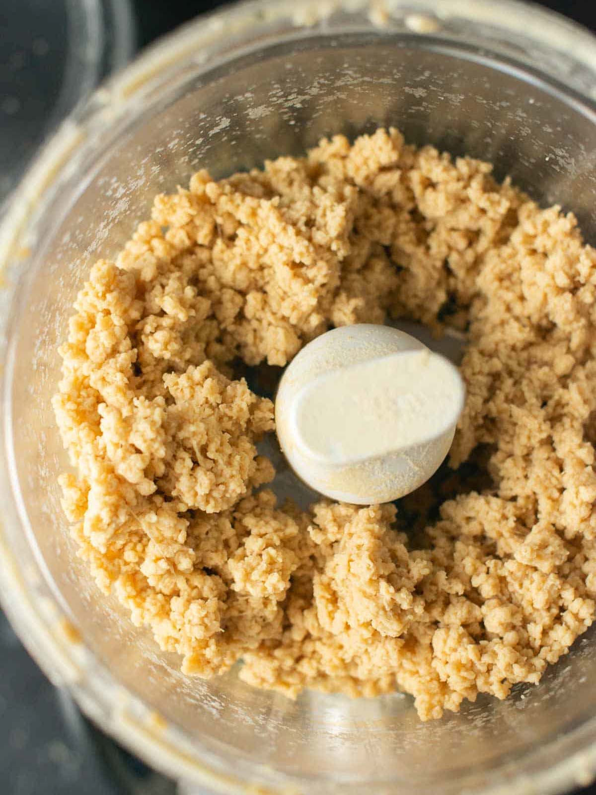 image of the ingredients ground into a food processor