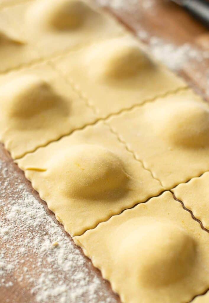 Bild: vegane Zitrone Ricotta Ravioli