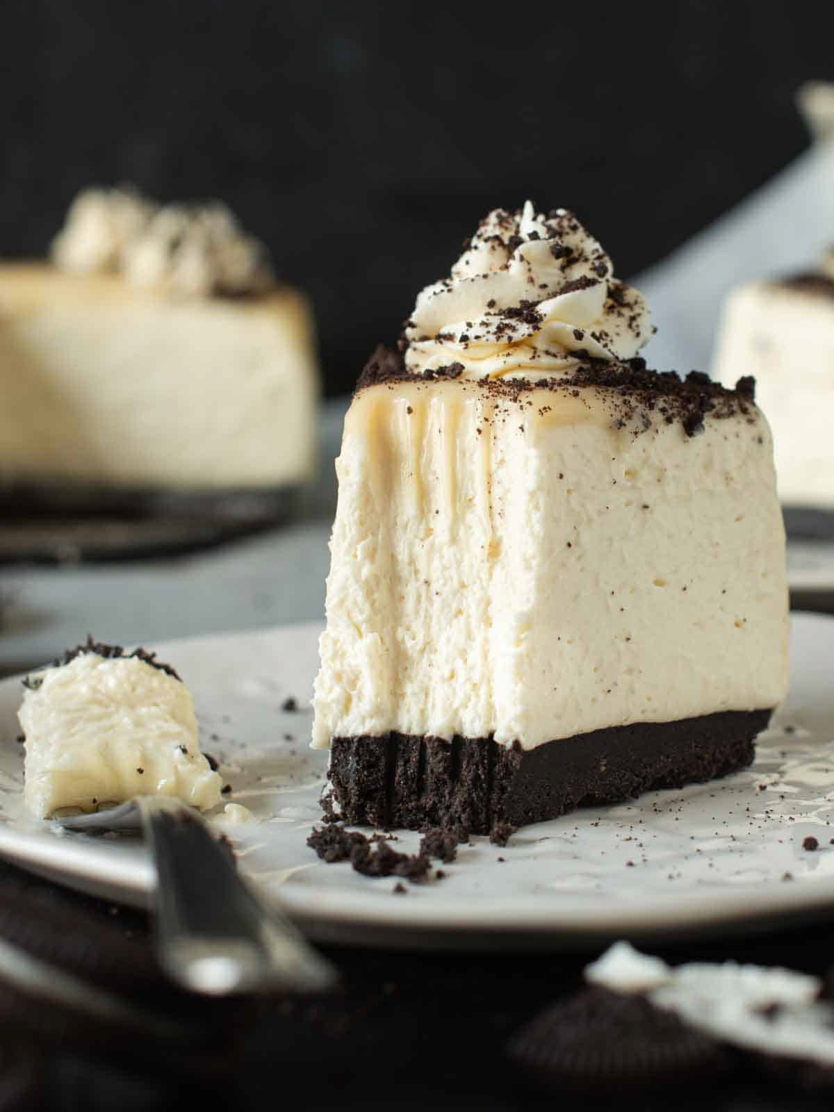 Veganer Cheesecake mit weisser Schokolade