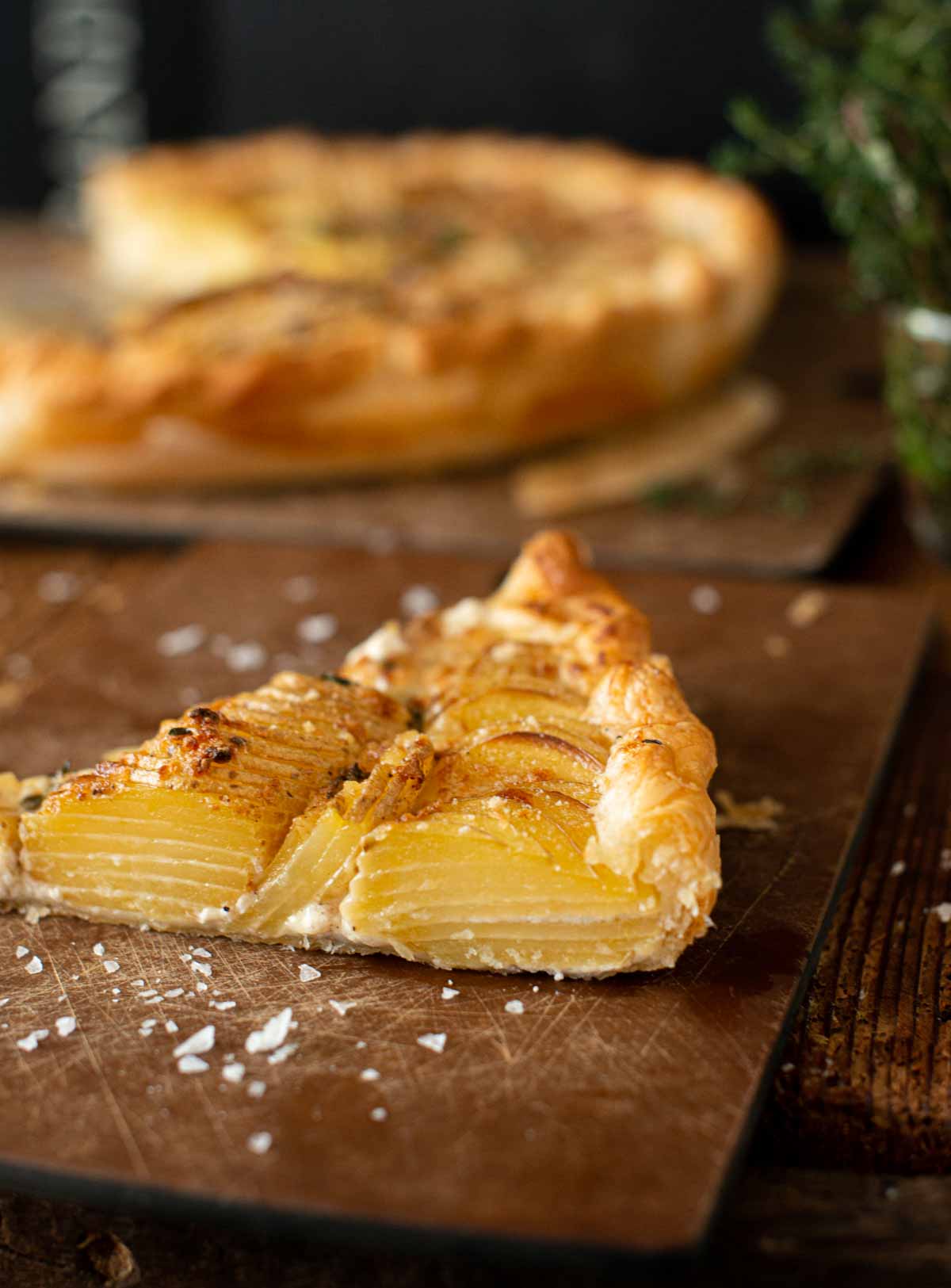 Image: vegan potato tart slice