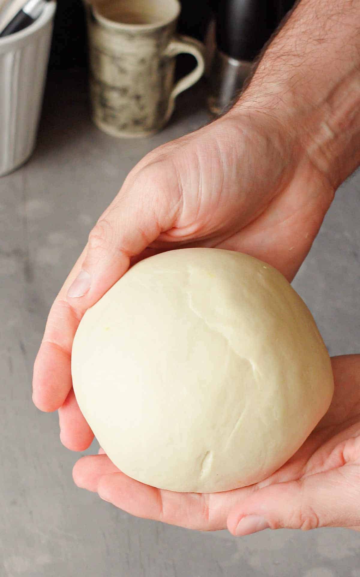 image: smooth dough ready to be rolled out