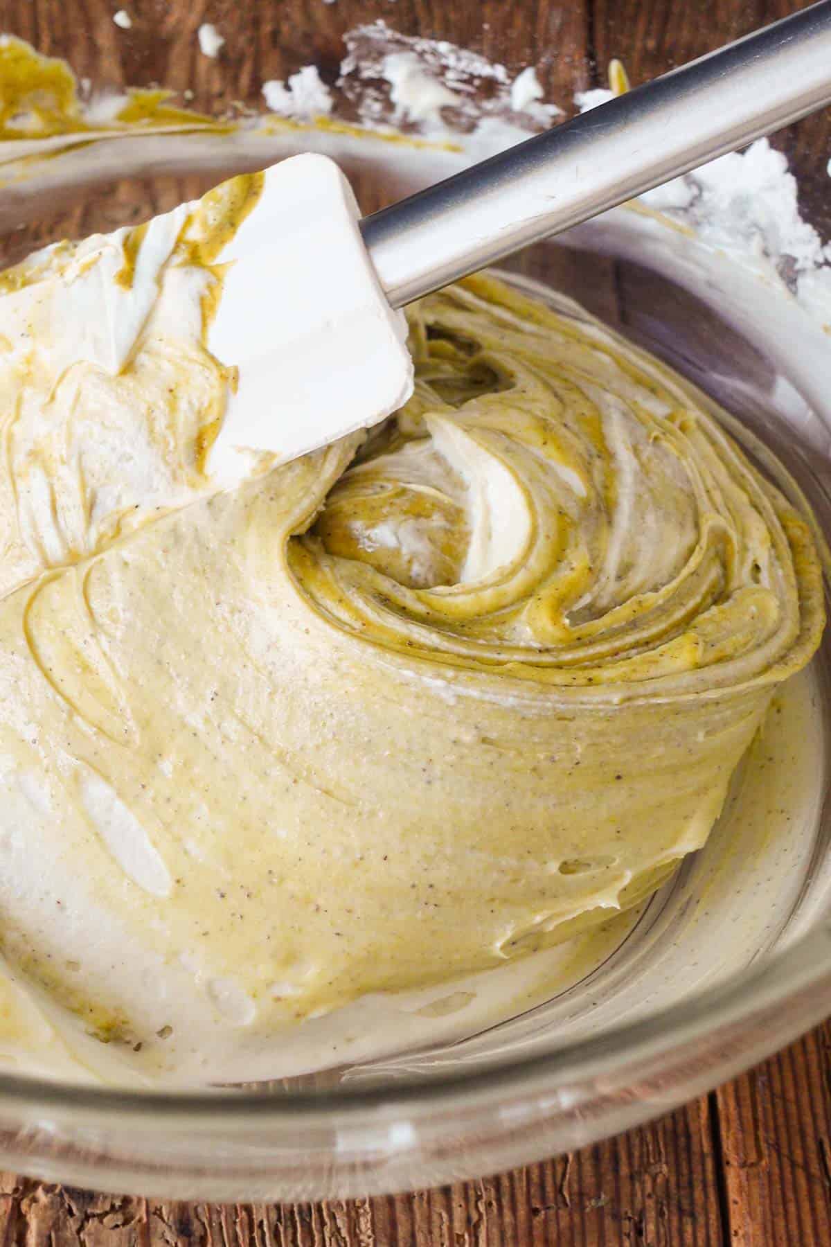 image: vegan pistachio cheesecake filling
