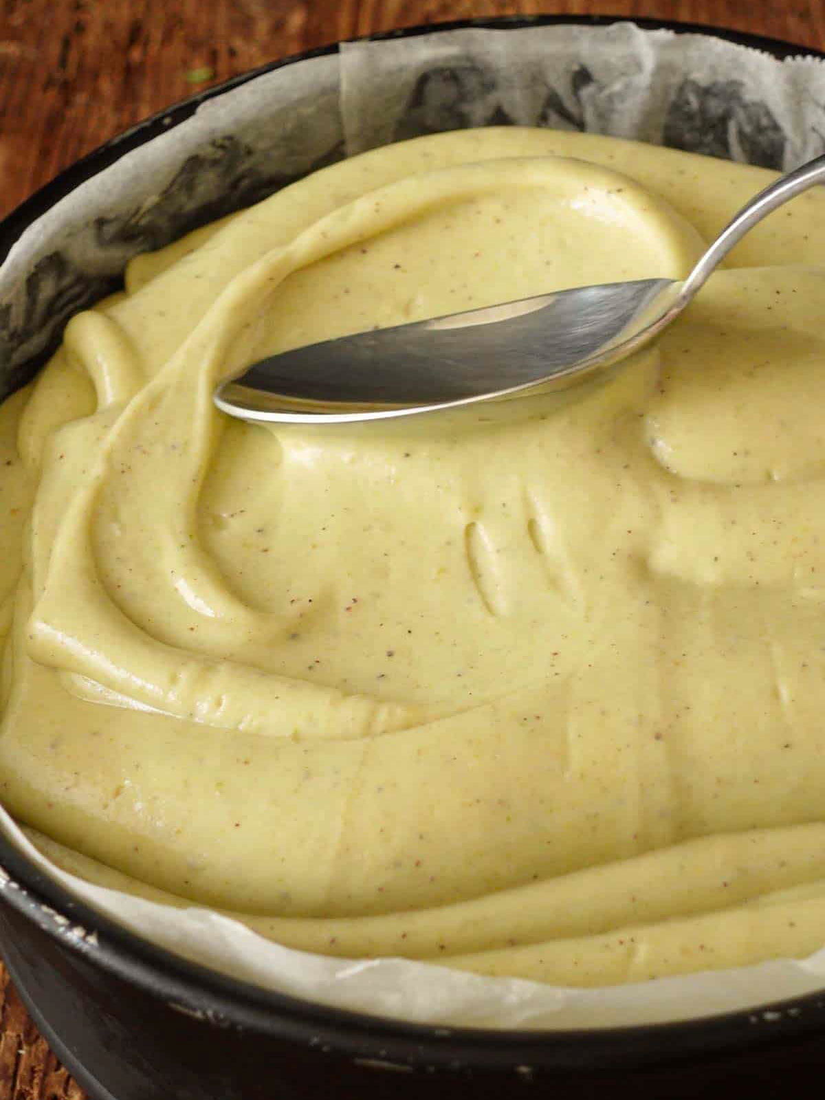 image showing the filling over the crust