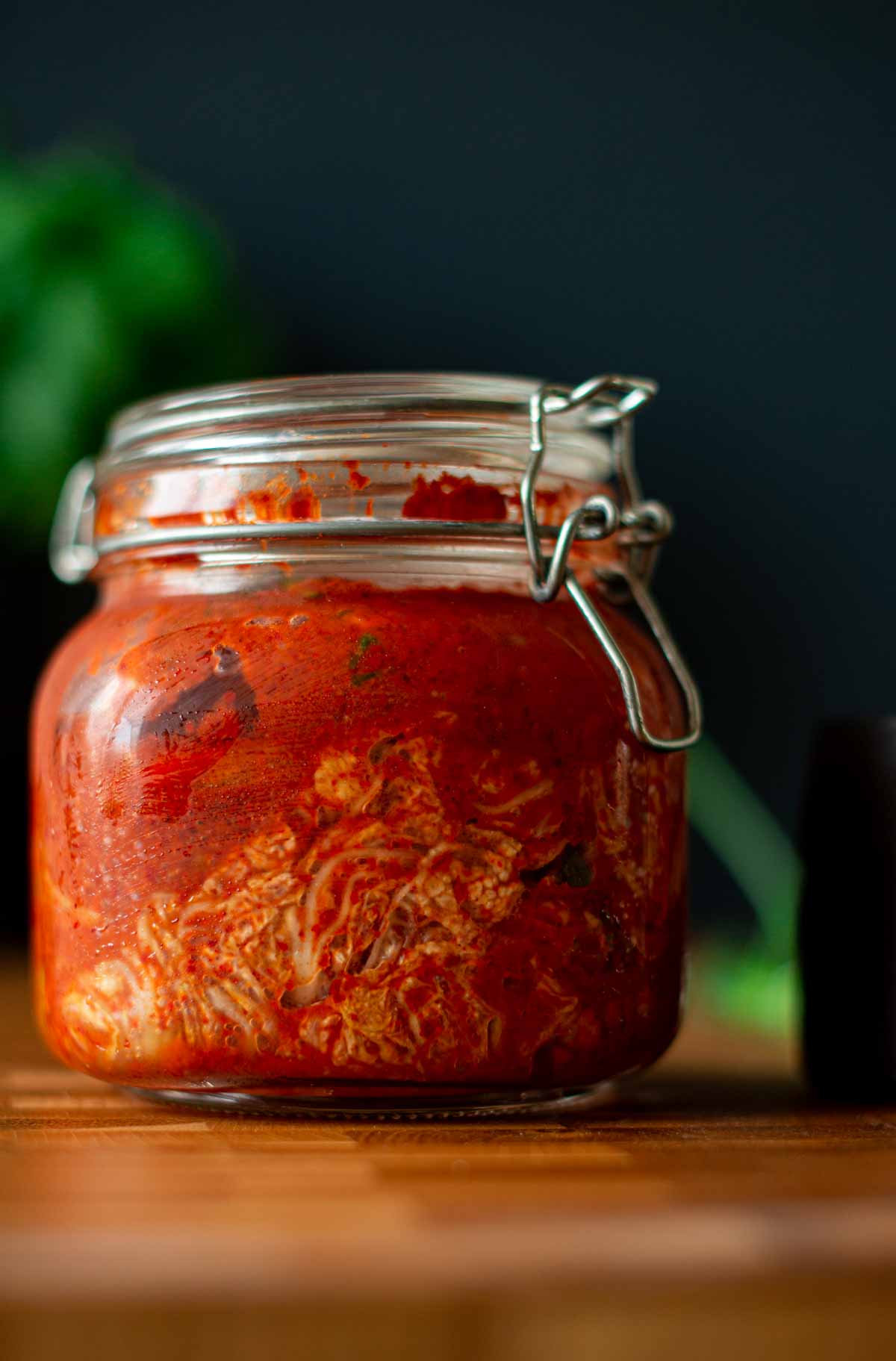 Vegan Kimchi in a jar