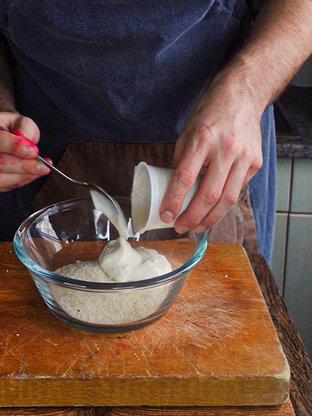 image of dry ingredients into a bowl