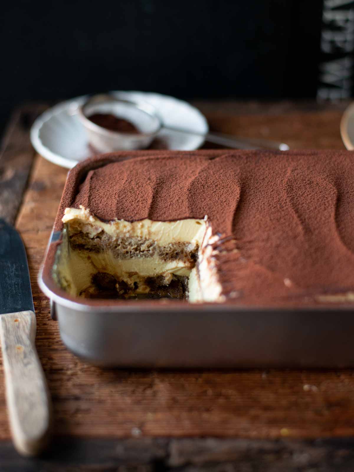 veganes Tiramisu bereit zum Serviert werden